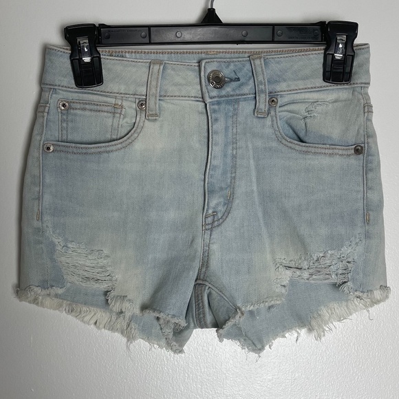 American Eagle Outfitters Hi Rise Shortie Shorts Women Size 0 - Picture 1 of 6